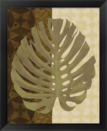 Framed Tropical Leaf I Print