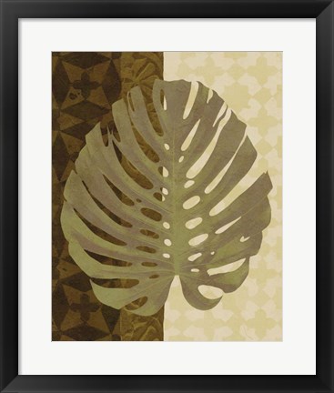 Framed Tropical Leaf I Print