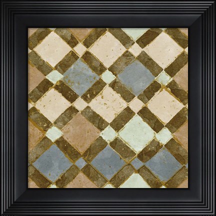 Framed Tile of Squares I Print
