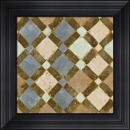Framed Tile of Squares II Print