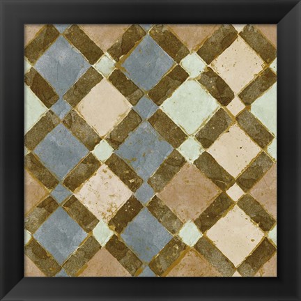 Framed Tile of Squares II Print