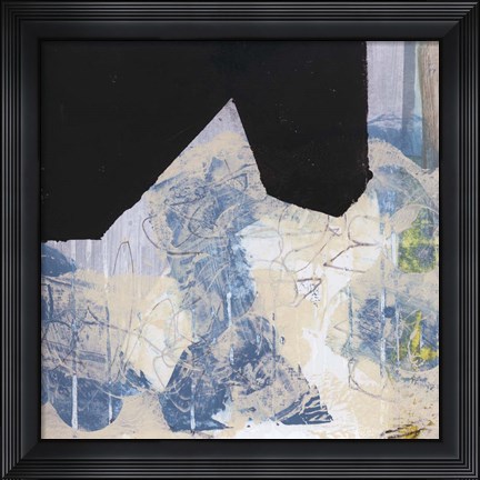 Framed Blue &amp; Black II Print