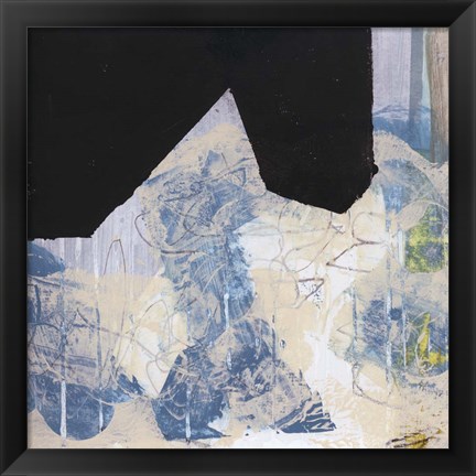 Framed Blue &amp; Black II Print