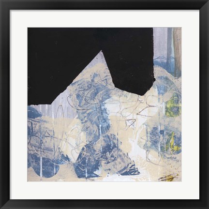 Framed Blue &amp; Black II Print