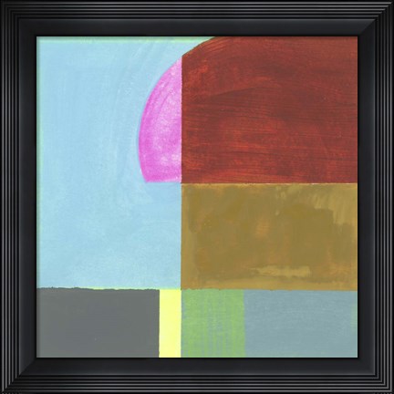 Framed Blue Neons II Print
