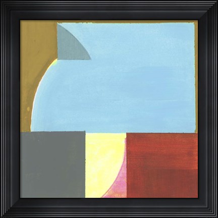Framed Blue Neons IV Print