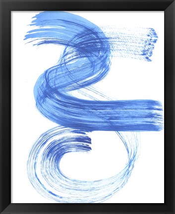 Framed Blue Swish III Print