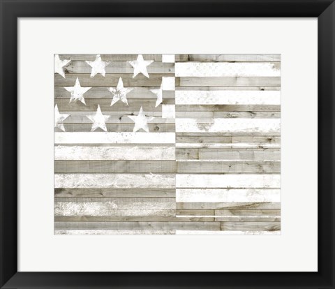 Framed Americana Flag Print