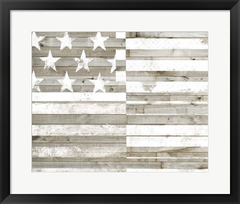 Framed Americana Flag Print