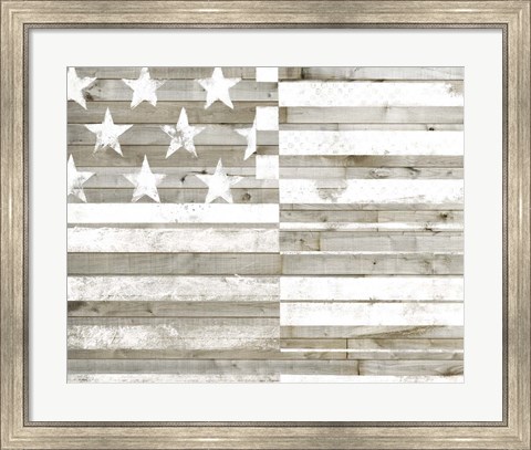 Framed Americana Flag Print