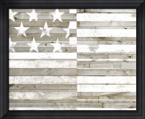 Framed Americana Flag Print