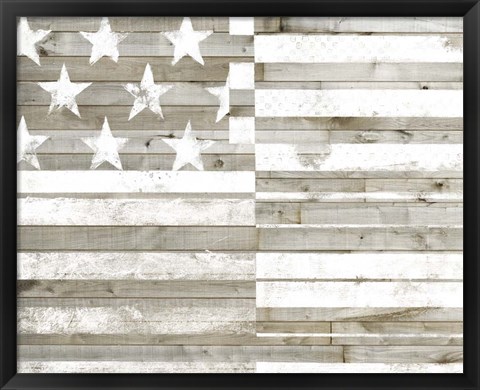 Framed Americana Flag Print