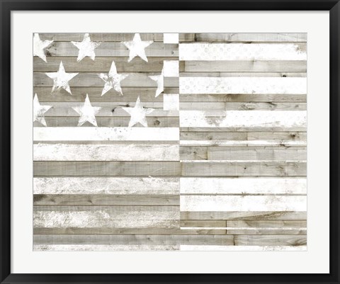 Framed Americana Flag Print