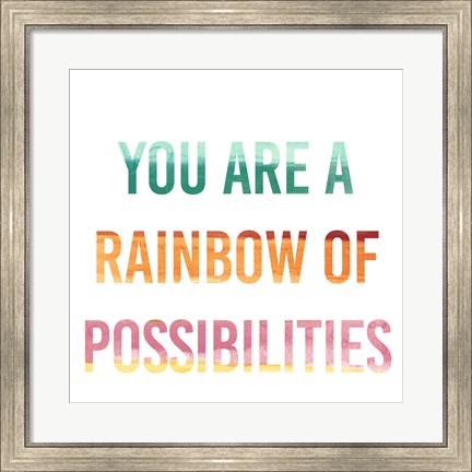 Framed Rainbow of Possibilities I Print