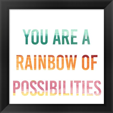 Framed Rainbow of Possibilities I Print