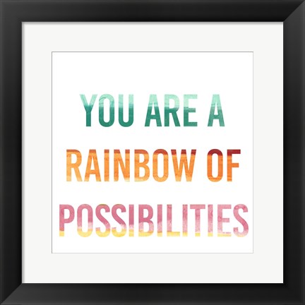 Framed Rainbow of Possibilities I Print