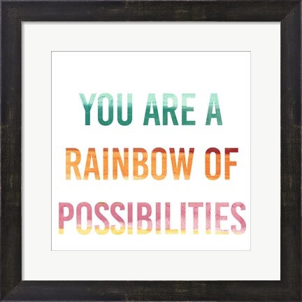 Framed Rainbow of Possibilities I Print