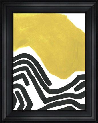 Framed Color Block Maze I Print