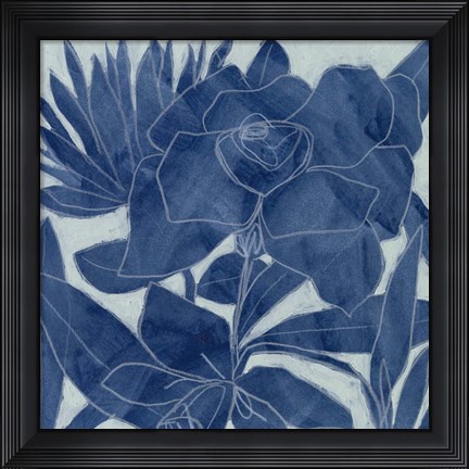 Framed Blue Lagoon Silhouette II Print