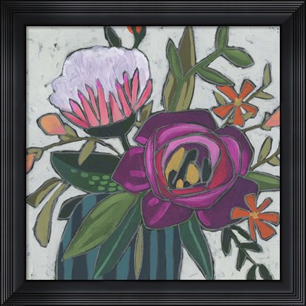 Framed Carnivale Flora II Print