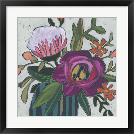 Framed Carnivale Flora II Print