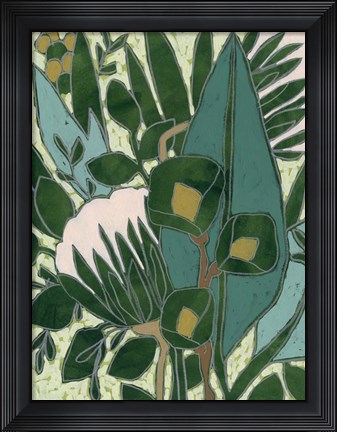 Framed Bottle Glass Garden I Print