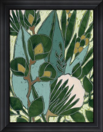 Framed Bottle Glass Garden II Print