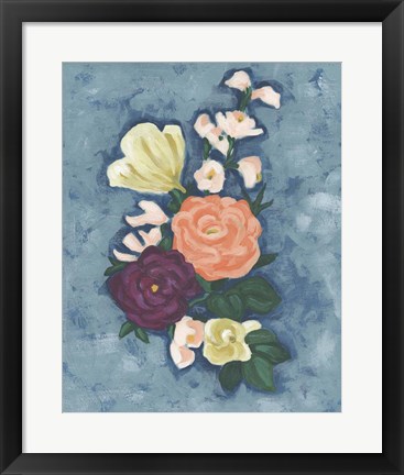 Framed Floral Portrait I Print