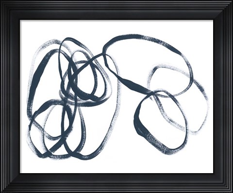 Framed Indigo Intertwined I Print
