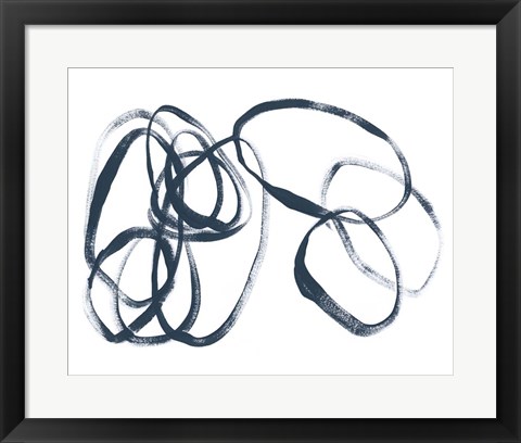 Framed Indigo Intertwined I Print