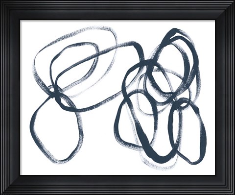 Framed Indigo Intertwined II Print