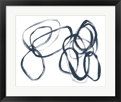 Framed Indigo Intertwined II Print