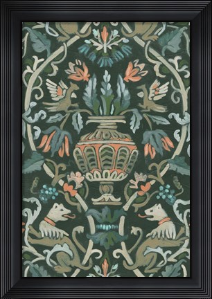 Framed Verdant Tapestry I Print