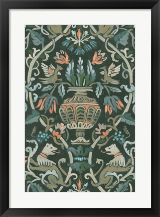 Framed Verdant Tapestry I Print