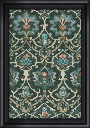 Framed Verdant Tapestry IV Print