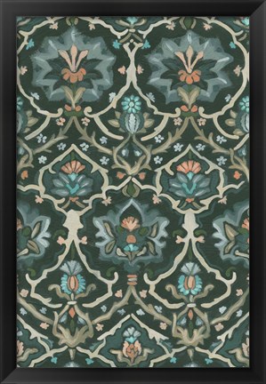 Framed Verdant Tapestry IV Print