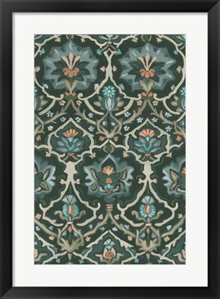 Framed Verdant Tapestry IV Print