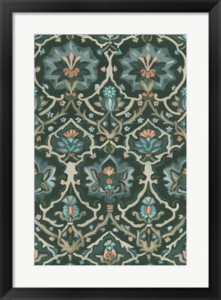 Framed Verdant Tapestry IV Print