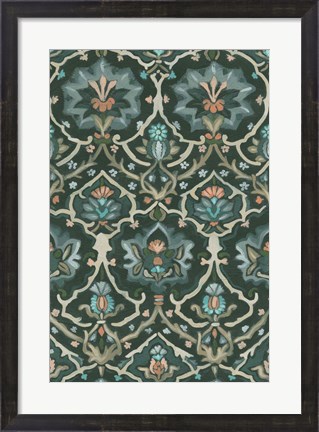 Framed Verdant Tapestry IV Print
