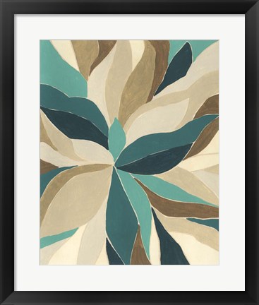 Framed Colorblock Blossom I Print