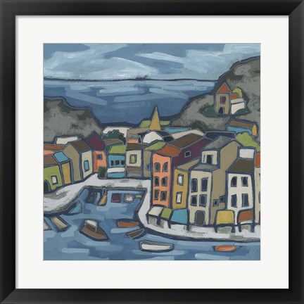 Framed Mosaic Harbor II Print