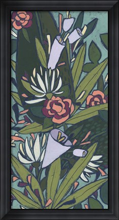 Framed Lush Tropic Panel I Print