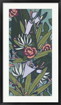 Framed Lush Tropic Panel I Print