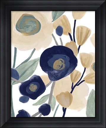 Framed Blue Poppy Cascade II Print
