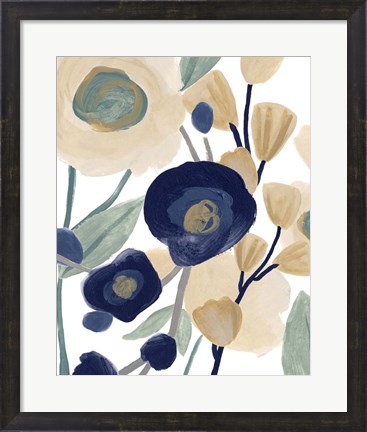 Framed Blue Poppy Cascade II Print
