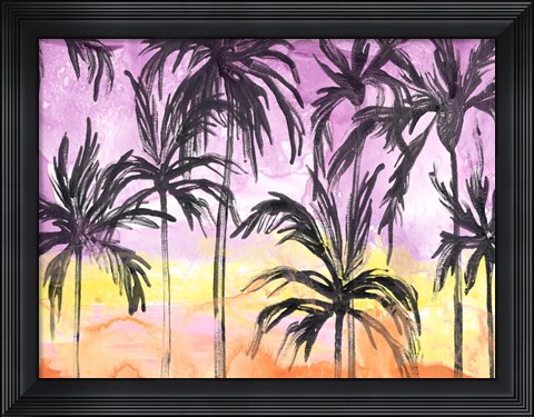 Framed Island Sunset I Print