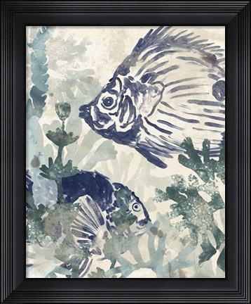 Framed Seafloor Fresco I Print