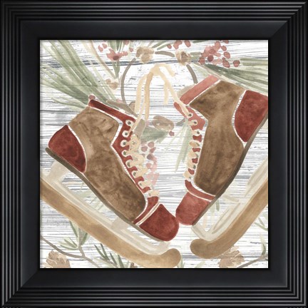 Framed Pinecone Lodge I Print