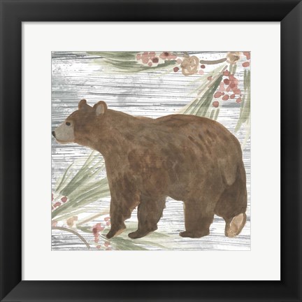 Framed Pinecone Lodge IV Print