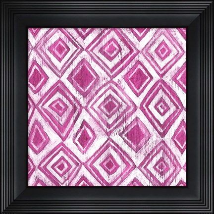 Framed Eclectic Textile I Print
